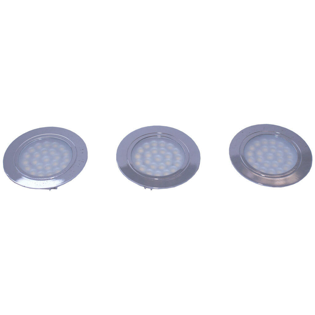 LED-Einbauleuchte rund (12V) 3er-Set