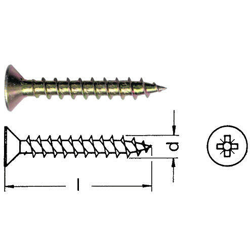 Scharnierbandschraube Senkkopf 5 mm Pozidrive