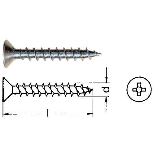 Spanplattenschraube Senkkopf Phillips